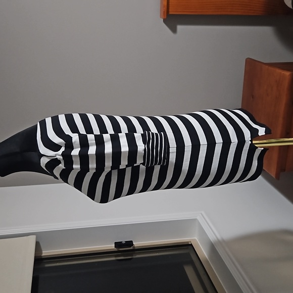 Ralph Lauren Cotton Black & White Stripped Ladies Top Size S. Sleeves ½-Length - Picture 4 of 11